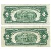 Image 2 : (2) 1953 $2 Legal Tender Star Notes