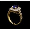 Image 4 : 2.08 ctw Sapphire and Diamond Ring - 14KT Yellow Gold