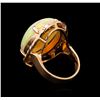 Image 3 : 14.22 ctw Opal and Diamond Ring - 14KT Rose Gold