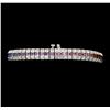 Image 3 : 8.01 ctw Multi-Color Sapphire And Diamond Bracelet - 14KT White Gold