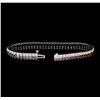 Image 4 : 8.01 ctw Multi-Color Sapphire And Diamond Bracelet - 14KT White Gold