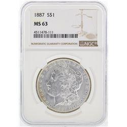 1887 NGC MS63 Morgan Silver Dollar