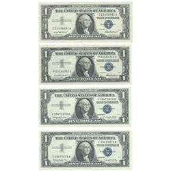 1957 $1 AU/Unc Silver Certificate Currency Lot of 4