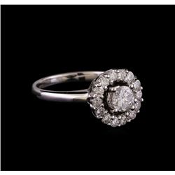 14KT White Gold 0.86 ctw Diamond Ring