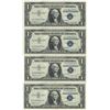 Image 1 : 1957 $1 AU/Unc Silver Certificate Currency Lot of 4