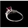 Image 3 : 1.86 ctw Ruby and Diamond Ring - Platinum