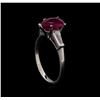 Image 4 : 1.86 ctw Ruby and Diamond Ring - Platinum