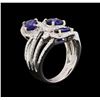 Image 4 : 14KT White Gold 2.64 ctw Sapphire and Diamond Ring
