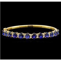 14KT Yellow Gold 11.10 ctw Sapphire and Diamond Bracelet