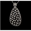 Image 1 : 14KT White Gold 1.84 ctw Diamond Pendant With Chain