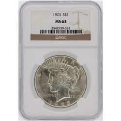 1923 NGC MS63 Peace Silver Dollar