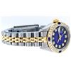 Image 4 : Rolex Two-Tone Blue Vignette Diamond and Sapphire DateJust Ladies Watch