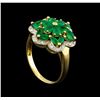 Image 4 : 2.02 ctw Emerald and Diamond Ring - 10KT Yellow Gold