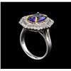 Image 4 : 14KT Two-Tone Gold 2.63 ctw Tanzanite and Diamond Ring