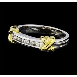 0.20 ctw Diamond Ring - 14KT White  and Yellow Gold