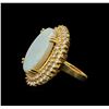 Image 3 : 14KT Yellow Gold 8.95 ctw Opal and Diamond Ring