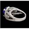 Image 3 : 3.85 ctw Opal and Diamond Ring - 14KT White Gold