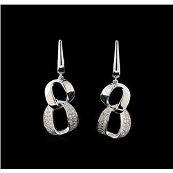 0.50 ctw Diamond Earrings - 14KT White Gold