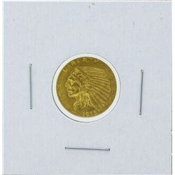 1915 $2 1-2 Indian Head Quarter Eagle Gold Coin BU