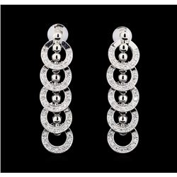 0.92 ctw Diamond Earrings - 18KT White Gold