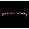 Image 1 : 9.15 ctw Ruby And Diamond Bracelet - 18KT Yellow Gold