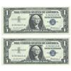 Image 1 : 1957 $1 Silver Certificate Currency Lot of 2