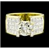 Image 3 : 4.07 ctw Diamond Ring - 18KT Yellow Gold