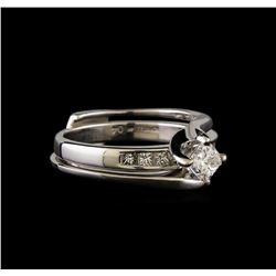 0.60 ctw Diamond Wedding Ring Set - 14KT White Gold