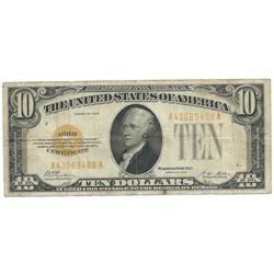 1928 $10 Gold Certificate Note