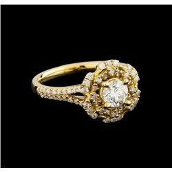 14KT Yellow Gold 0.91 ctw Diamond Ring