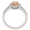 Image 3 : 0.76 ctw Pink and White Diamond Ring - 18KT White and Rose Gold