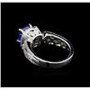 Image 3 : 18KT White Gold 1.62 ctw Tanzanite and Diamond Ring