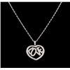 Image 1 : 1.45 ctw Diamond Pendant With Chain - 18KT White Gold