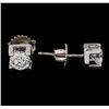 Image 2 : 0.96 ctw Diamond Earrings - 14KT White Gold