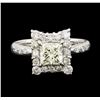 Image 2 : 1.03 ctw Diamond and Diamond Ring - Platinum