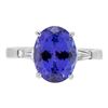 Image 1 : 5.56 ctw Tanzanite and Diamond Ring - 18KT White Gold