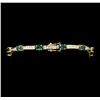 Image 3 : 4.33 ctw Alexandrite And Diamond Bracelet - 14KT Yellow Gold