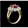 Image 3 : 3.75 ctw Ruby and Diamond Ring - 14KT Yellow Gold