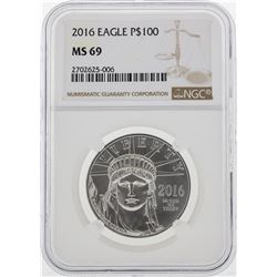 2016 NGC MS69 $100 Eagle Platinum Coin