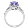 Image 4 : 1.93 ctw Tanzanite and Diamond Ring - 14KT White Gold