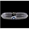 Image 1 : 1.46 ctw Diamond Evil Eye Bracelet - 14KT White Gold