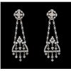 Image 1 : 2.62 ctw Diamond Earrings - 14KT White Gold