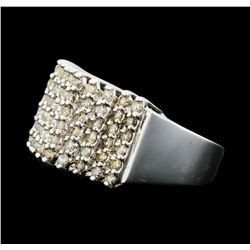 0.50 ctw Diamond Pyramid Ring - 10KT White Gold