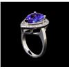 Image 4 : 14KT White Gold 5.00 ctw Tanzanite and Diamond Ring
