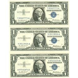 $1 XF/AV Silver Certificate Currency Lot of 3