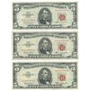 Image 1 : 1963 $5 Fine Red Seal Bill Lot of 3