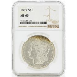 1883 MS63 NGC Morgan Silver Dollar