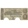 Image 1 : 1863 $5 The Confederate States of America Note T-60 CC
