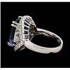 Image 3 : 9.88 ctw Tanzanite and Diamond Ring - 14KT White Gold