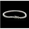 Image 2 : 18KT White Gold 7.06 ctw Diamond Tennis Bracelet